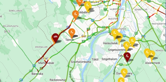 Autó: Baleset miatt korlátozzák a forgalmat az M7-esen Budapest felé, óriási a torlódás