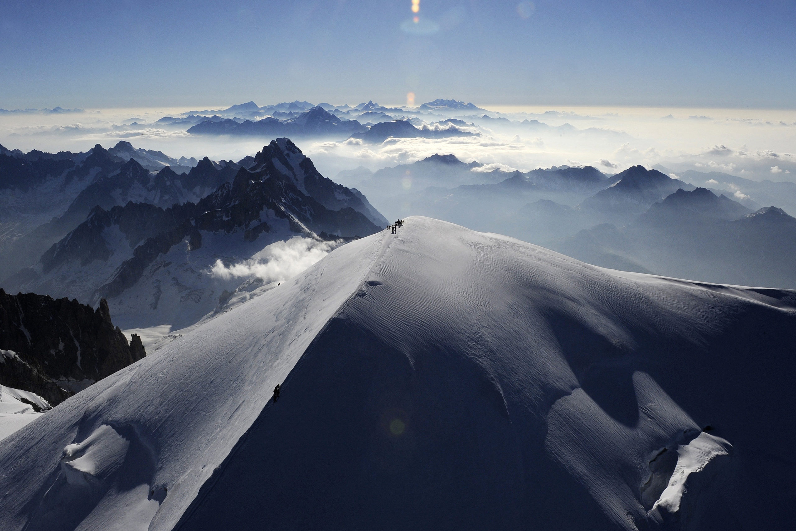 Zsugorodik a Mont Blanc, Franciaország legmagasabb hegye
