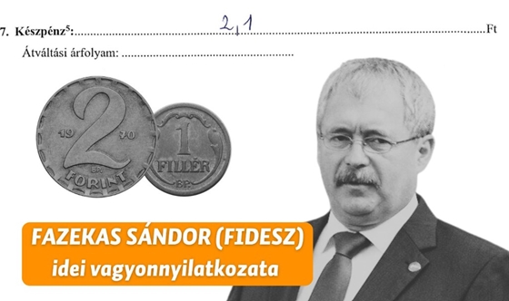 Gazdaság: Kijavította Fazekas Sándor a vagyonnyilatkozatát, már nem 2,1 forintról ír benne